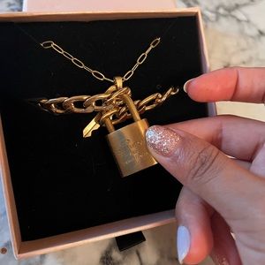 Repurposed Lock & Key Necklace